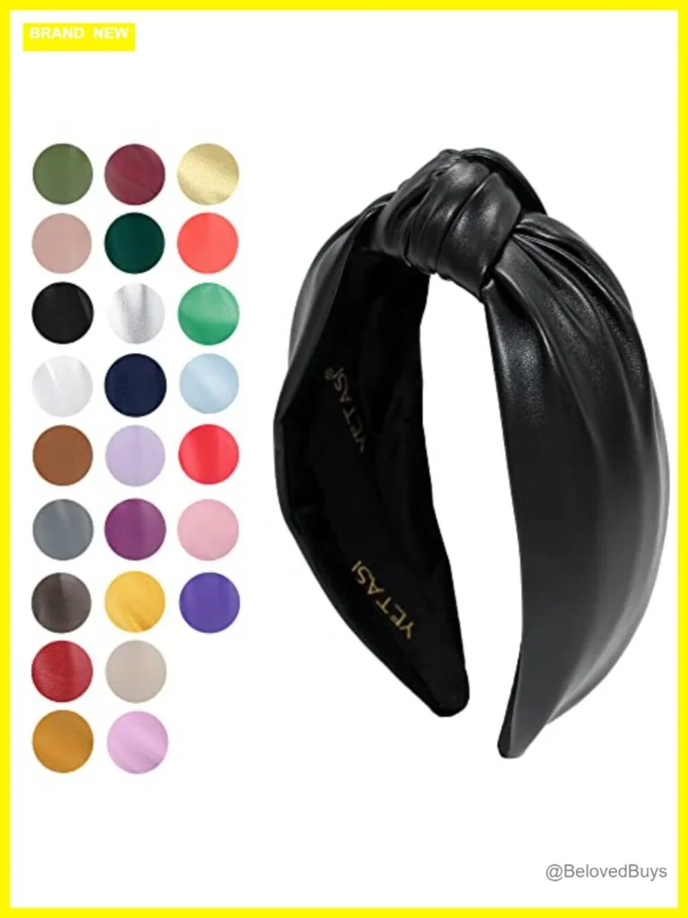 Faux Leather Knotted Headband for Women Stylish Hair Accessory